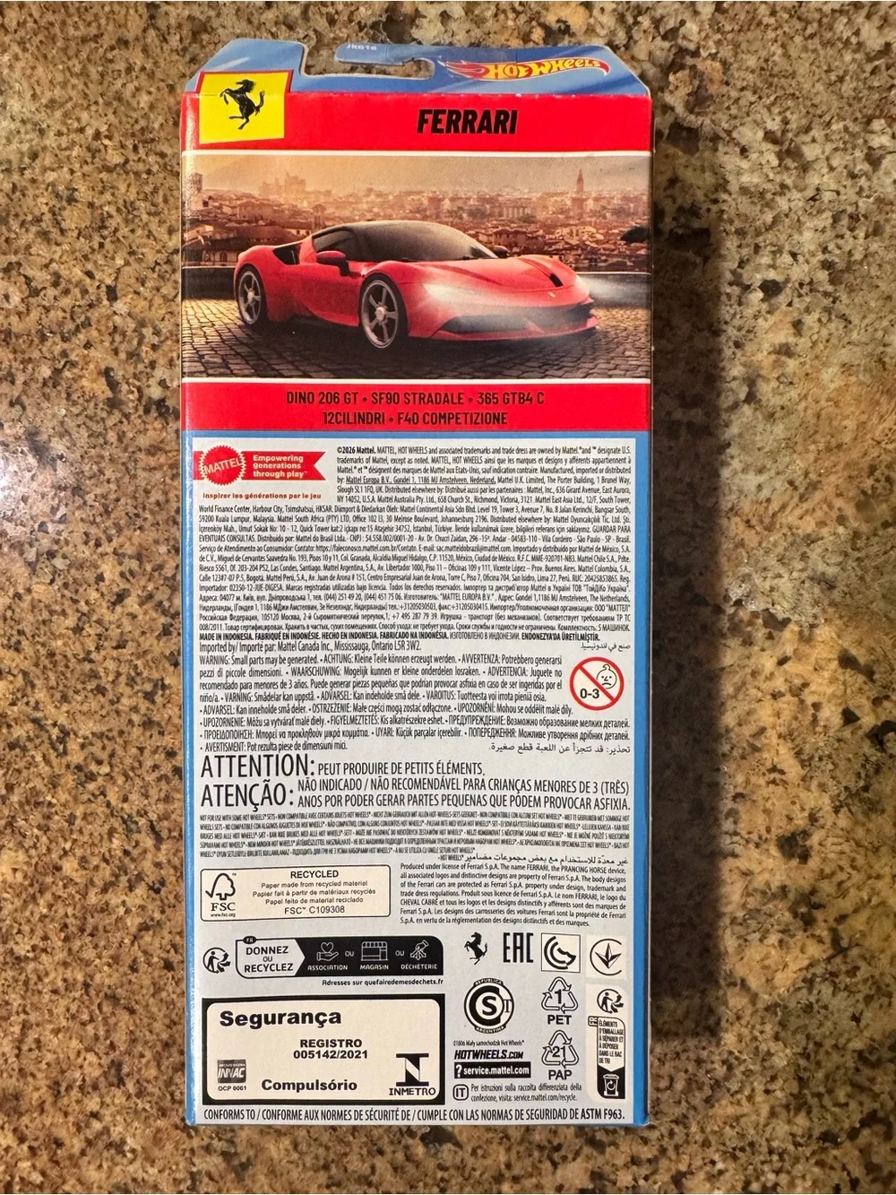 Ferrari 5-Pack - Red Die-Cast Toy Cars